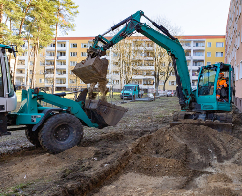 18.03.2026 // Gründungsarbeiten für einen Erschließungsweg