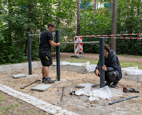 Link zum Bautagebuch Neugestaltung Hof 2 in Hennigsdorf Nord