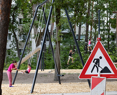 Link zum Bautagebuch Umgestaltung Hof 2 in Hennigsdorf Nord